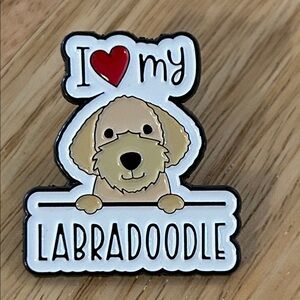 5/$25 Labradoodle Dog Enamel Pin NEW I ❤️ My Labradoodle Pinback